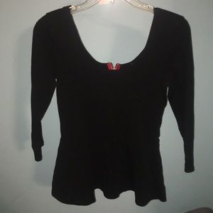 Women’s medium Express black peplum top.